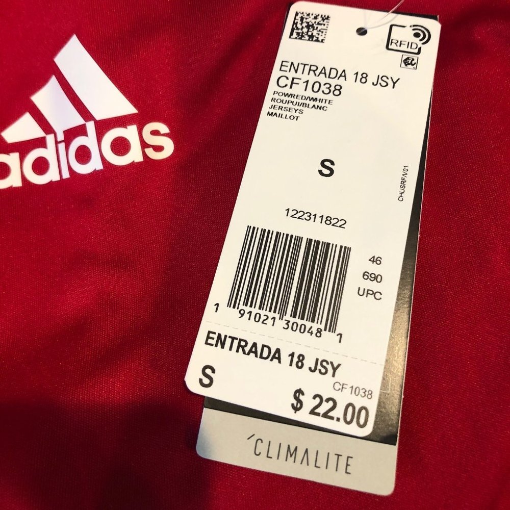 Adidas Red Entrada Adult Soccer Uniform - Picture 2 of 2